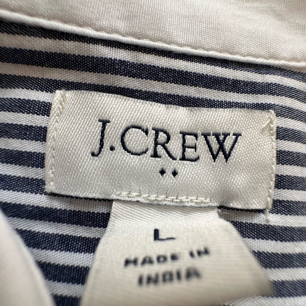 J. Crew Navy and White Striped Shirt - Picture 3 of 3